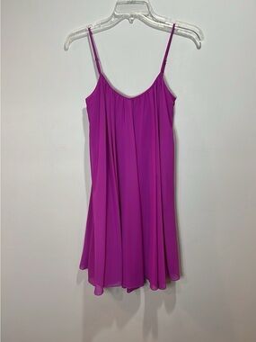 Gianni Bini Purple Satin Slip Dress Minimalist Date Night Midi